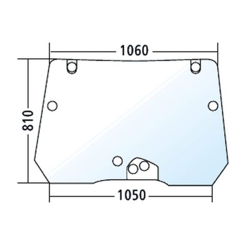 Luna delantera abatible para Deutz Agrotron K 90, 100, 110, 120 (0.014.3967.0)