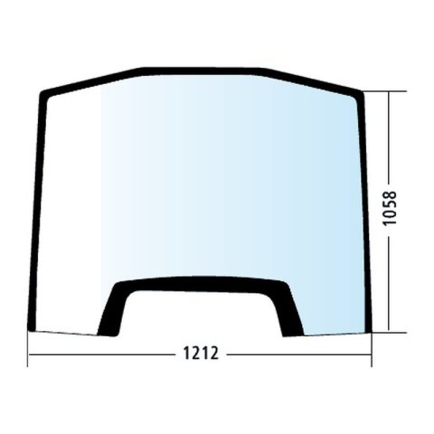 Luna delantera arqueada para Volvo CE L120D, L70, L90, L110, verde (11104449)