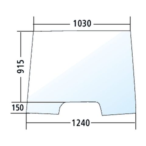 Luna delantera fija para Steyr M 9078, 9083, 9086, 9094, tintada (1-34-671-097)