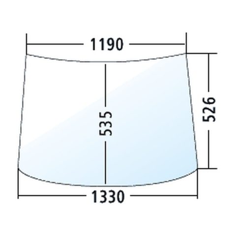 Luna delantera para Fritzmeier M 200, 201, 210, 211, transparente (202630)