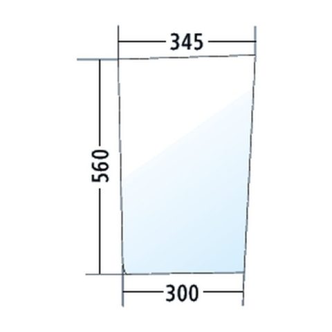 Luna delantera inferior derecha para Steyr M 9078, 9083, 9086, 9094, tintada (1-34-671-069)