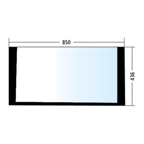 Luna delantera inferior para Hitachi ZX16, ZX18, ZX25, ZX27, transparente (4607144)