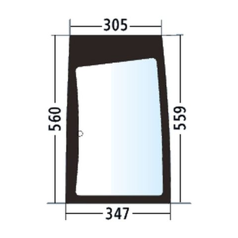Luna delantera inferior izquierda para Steyr M 9078, 9083, 9086, 9094, tintada (1-34-671-099)