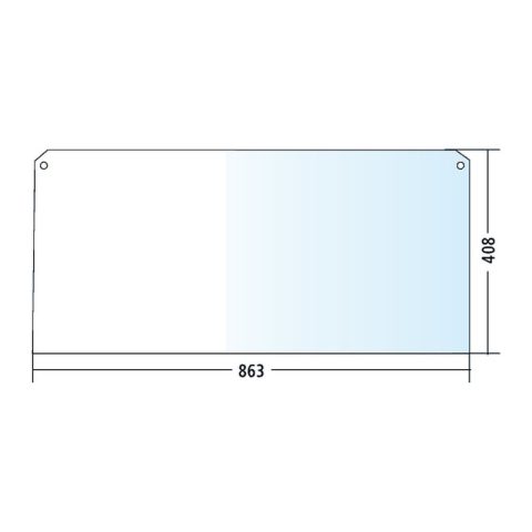 Luna delantera inferior para Yanmar SV15, SV15-2, SV16, SV17 (172A59-68810)