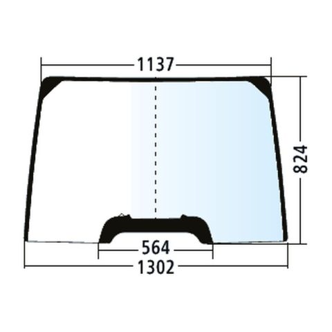 Luna delantera para New Holland T6010, 6020, 6030, 6040, tintada (87304257)