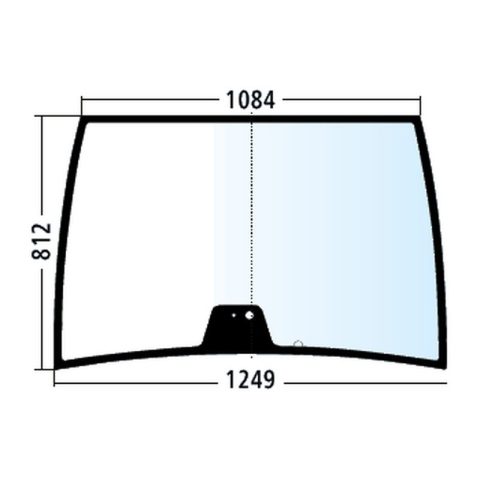 Luna delantera sin marco para Fendt Farmer 409, 410, 411, 412, tintada verde (G716810040050)