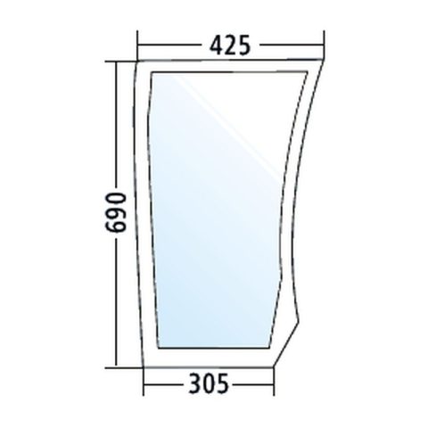 Luna divisoria derecha para Deutz Agrotron K 90, 100, 110, 120 (0.012.1434.0/10)