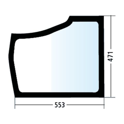 Luna inferior de la puerta para Yanmar SV15, SV15-2, SV16, SV17 (172A59-69170)