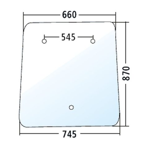 Luna lateral para Belarus MTS 80, 82, 900, 920, transparente (80-6708901)