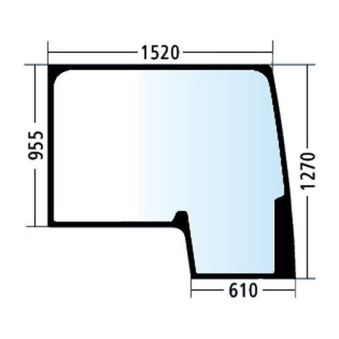 Luna lateral derecha para Caterpillar 311D, 312D, 314D, 315D, verde (342-3550)