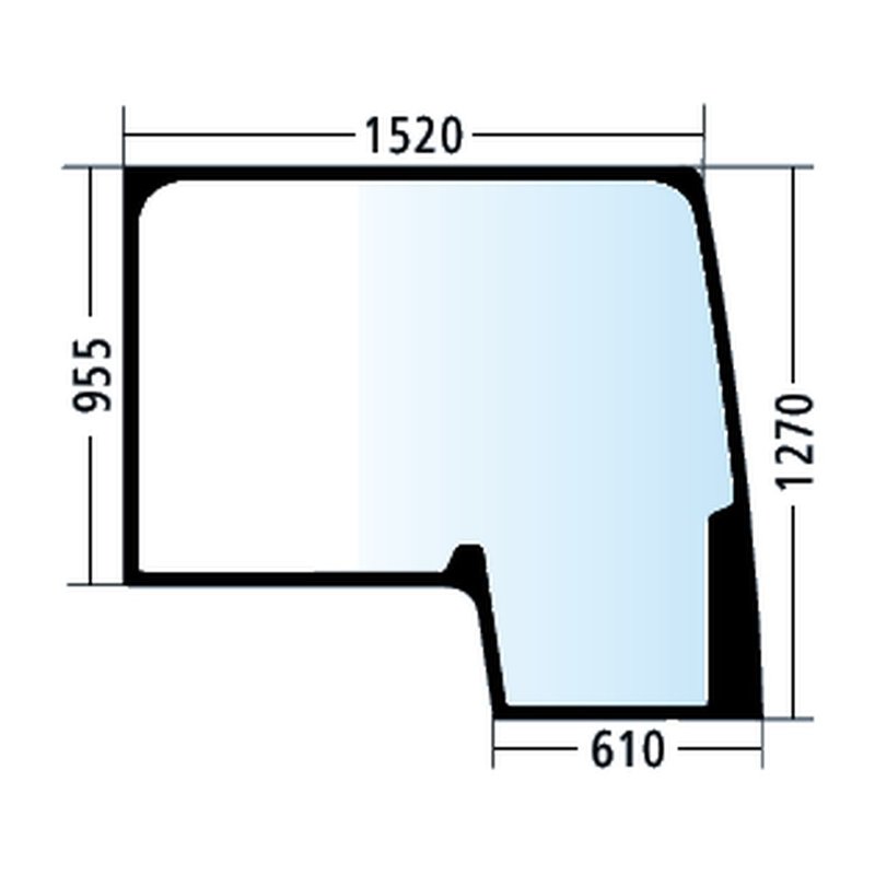 Luna lateral derecha para Caterpillar 311D, 312D, 314D, 315D, verde (342-3550)