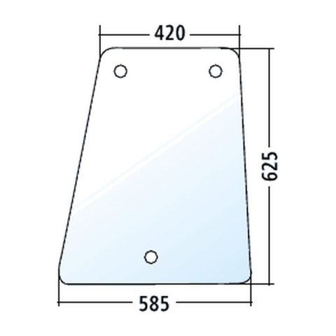 Luna lateral derecha para David Brown 1194, 1394, 1494, 1594 (K303704)