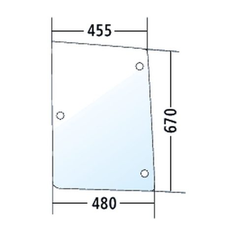 Luna lateral derecha para Steyr M 9078, 9083, 9086, 9094, tintada (1-34-671-085)