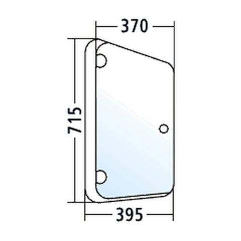 Luna lateral izquierda abatible para Deutz Agrotron K 90, 100, 110, 120 (0.012.1437.0)