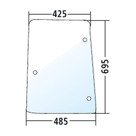 Luna lateral izquierda para McCormick MTX 110, 120, 125, 135, tintada (192001A3)