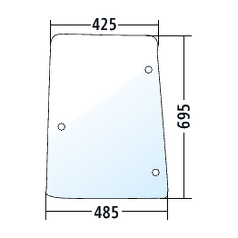 Luna lateral izquierda para McCormick MTX 110, 120, 125, 135, tintada (192001A3)