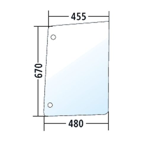 Luna lateral izquierda para Steyr M 9078, 9083, 9086, 9094, tintada (1-34-671-084)