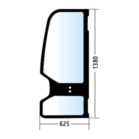 Luna de la puerta para Takeuchi TB135 (Yanmar 3TNE88-TB), TB135, TB145, TB175, verde (05686-39430)
