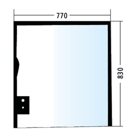 Luna superior de la puerta para Hitachi ZX16, ZX18, ZX25, ZX27, transparente (E4607270)