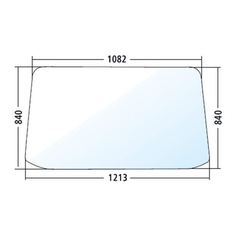 Luna trasera para Belarus MTS 80, 82, 900, 920, transparente (80-6700011)