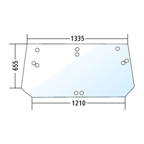 Luna trasera con limpiaparabrisas para Steyr M 9078, 9083, 9086, 9094, tintada (1-34-671-092)
