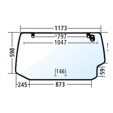 Luna trasera para Deutz Agrotron K 90, 100, 110, 120 (0.012.1438.0/30)