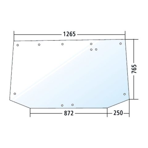 Luna trasera para Lamborghini Premium 850, 950, 1050, 1060, verde (0.007.5181.0/20)
