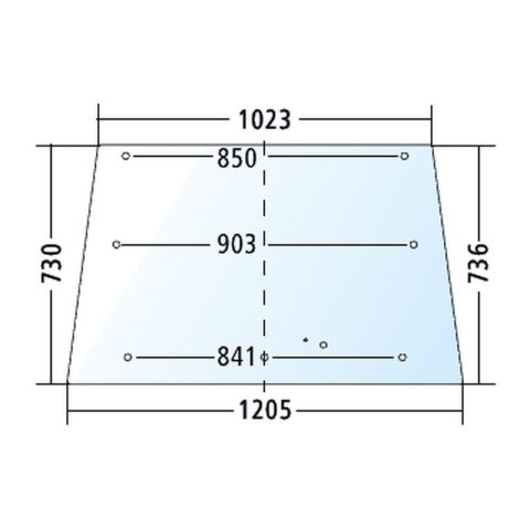 Luna trasera para Landini 6880, 7880, 8880, 9880, verde (3306547M2)