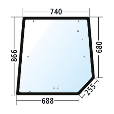 Luna trasera para Massey Ferguson 6120, 6130, 6140, 6150 (3902141M1)