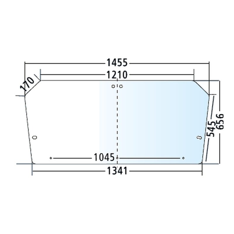 Luna trasera para Steyr M 9078, 9083, 9086, 9094, tintada (1-34-671-091)