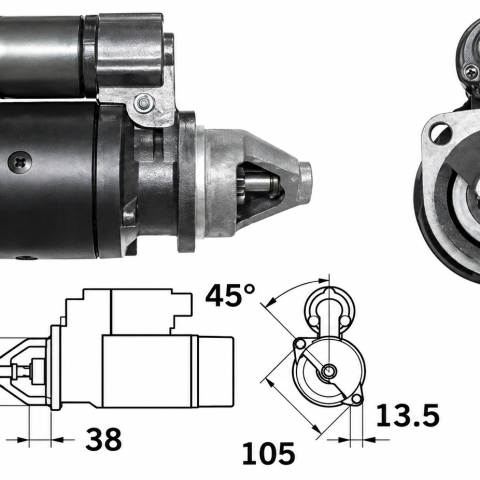 Motor de arranque 12v. m ahle John Deere