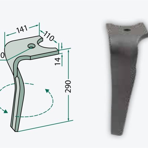 GRANIT Púa de grada rotativa
